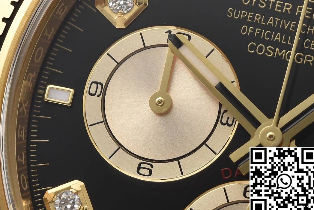 Daytona Black Hourmarker Factory Clean M126518 Rolex Bezel Diamond Cosmograph 1202